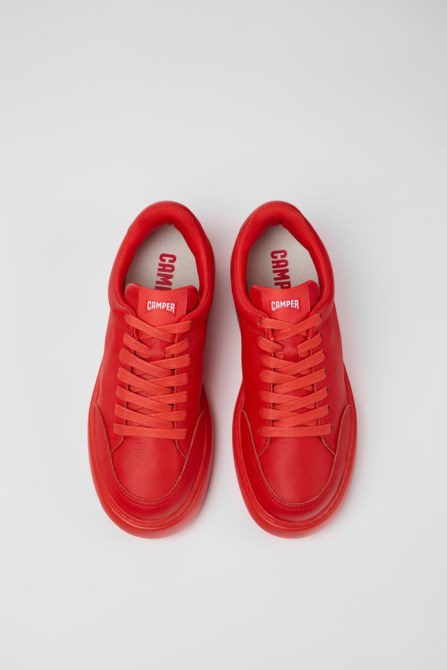 Exclusive Camper Runner K21 Red Leather Sneakers For Women