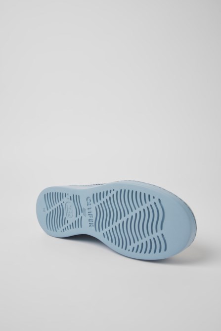 Runner Up White And Blue Non-Dyed Leather Sneakers For Women Camper New Arrivals