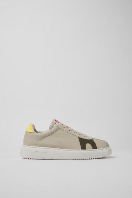 Camper Twins Gray Leather And Nubuck Sneakers For Women New Arrivals