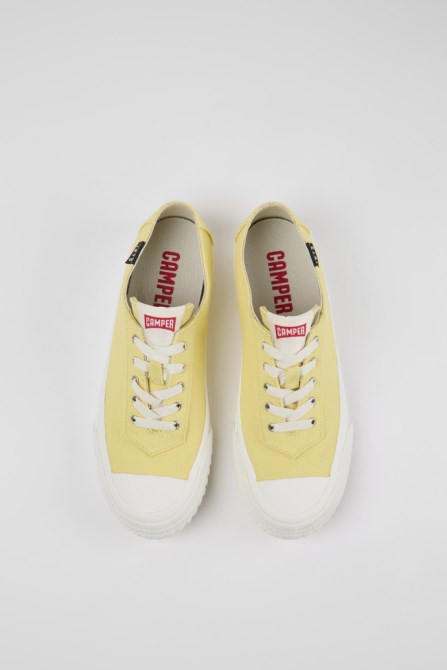 Camaleon Yellow Recycled Cotton Sneakers For Women Camper New Arrivals