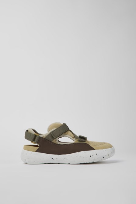 Peu Stadium Multicolored Leather And Textile Semi-Open Sneakers For Women Camper New Arrivals