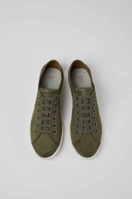 Uno Green Nubuck And Leather Sneakers For Women Camper New Arrivals