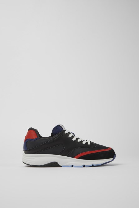 Camper Drift Black And Red Textile And Leather Sneakers For Women New Arrivals