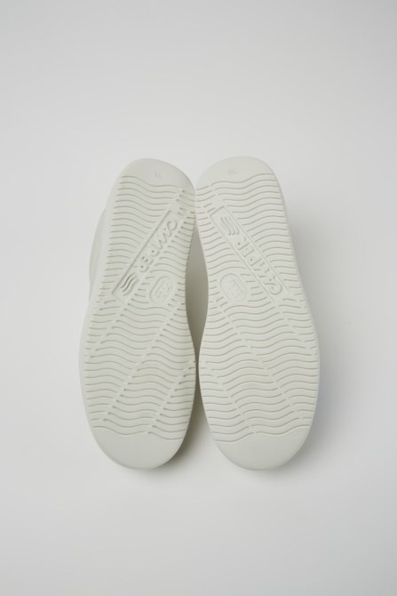 Camper Design Twins White Non-Dyed Leather Sneakers For Women