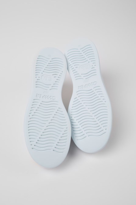 Design Twins White Printed Leather Sneakers For Women Camper