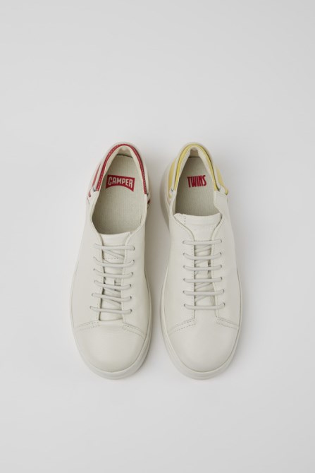 Twins White Leather Sneakers For Women Camper New Arrivals
