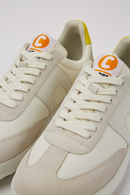 Camper Design Pelotas Xlite White Nubuck And Recycled Pet Sneakers For Women