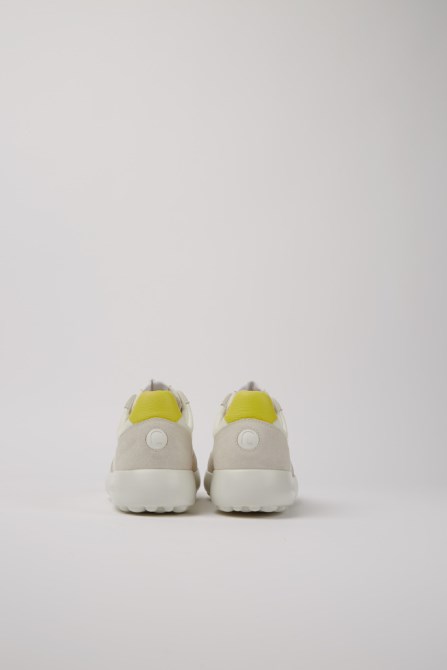 Camper Design Pelotas Xlite White Nubuck And Recycled Pet Sneakers For Women