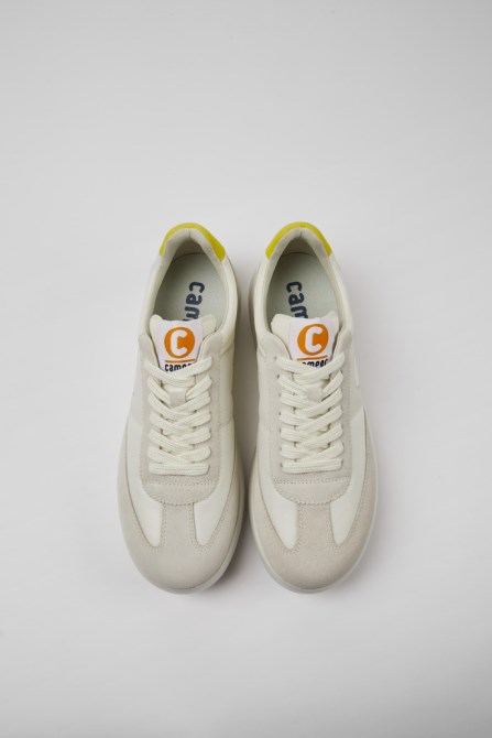 Camper Design Pelotas Xlite White Nubuck And Recycled Pet Sneakers For Women