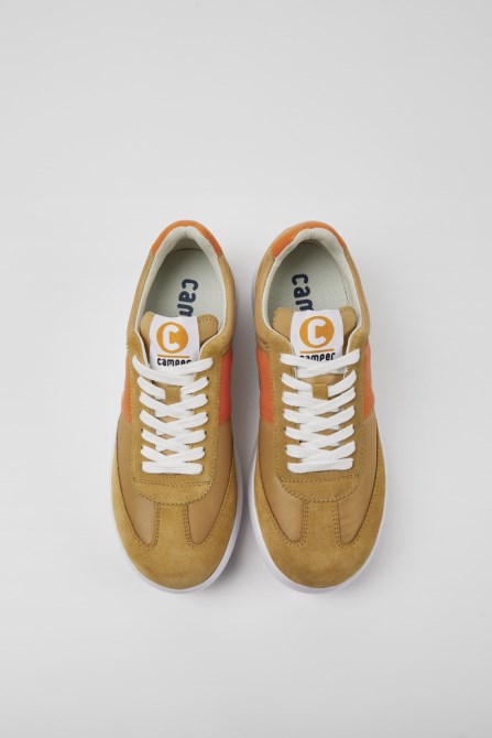 Design Pelotas Xlite Beige And Orange Sneakers For Women Camper
