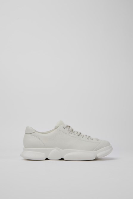 Camper Karst White Leather Shoes For Women New Arrivals