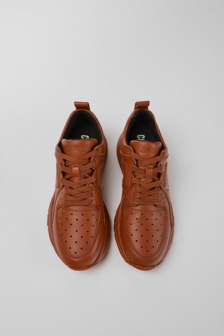 Drift Red Leather Sneakers For Women Exclusive Camper