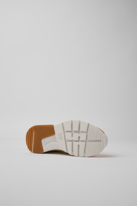 Drift White Beige And Orange Nubuck Sneakers For Women Camper New Arrivals