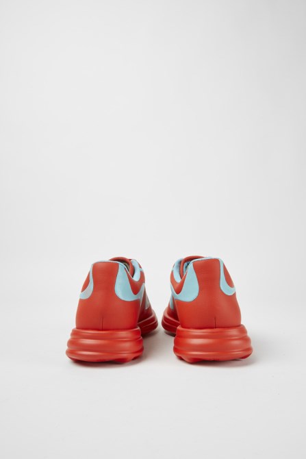 Camper Twins Red And Turquoise Leather Lace-Up Sneakers New Arrivals