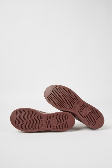 Runner Up Burgundy Leather Sneakers Camper New Arrivals