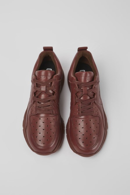 Drift Burgundy Leather Sneakers For Women Camper New Arrivals