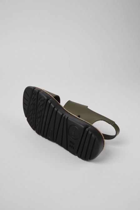 Exclusive Camper Oruga Green Leather Sandals For Women
