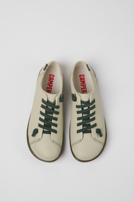 Camper Peu Gray Leather Shoes For Women New Arrivals