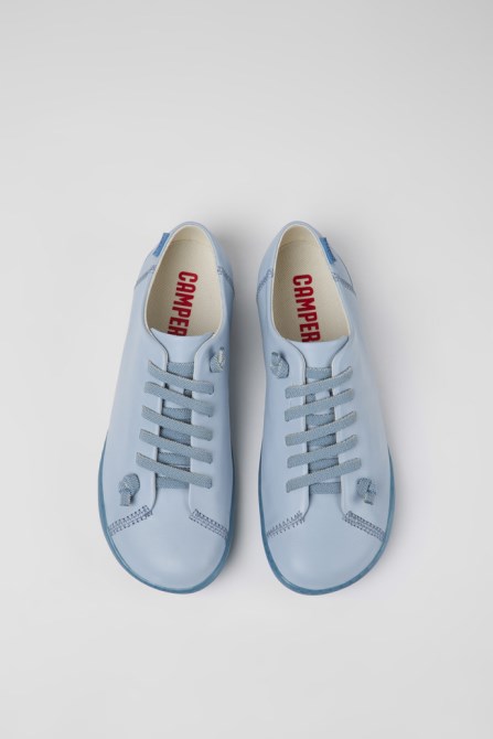 Camper Design Peu Blue Leather Shoes For Women