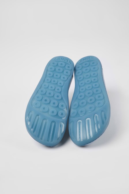 Camper Design Peu Blue Leather Shoes For Women