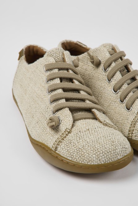 Design Peu Beige Textile Shoes For Women Camper
