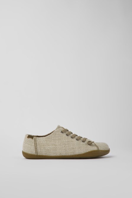 Design Peu Beige Textile Shoes For Women Camper