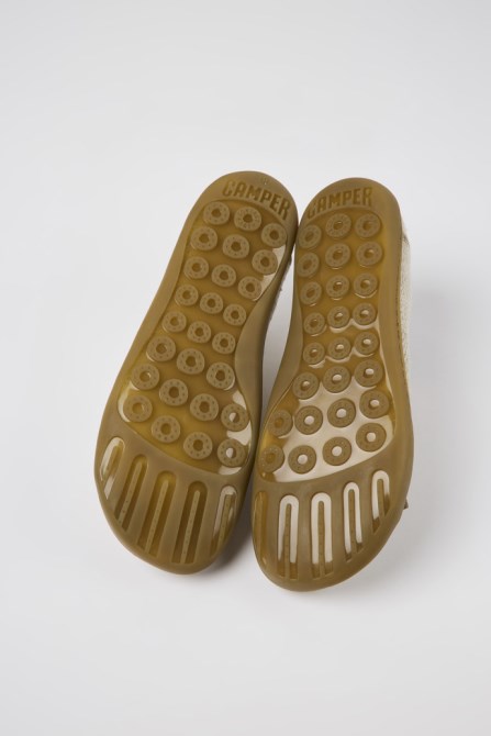 Design Peu Beige Textile Shoes For Women Camper
