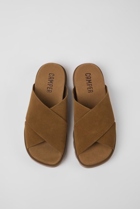 Brutus Sandal Brown Nubuck Sandals For Women Camper New Arrivals