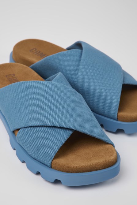 Brutus Sandal Blue Recycled Cotton Sandals For Women Camper New Arrivals