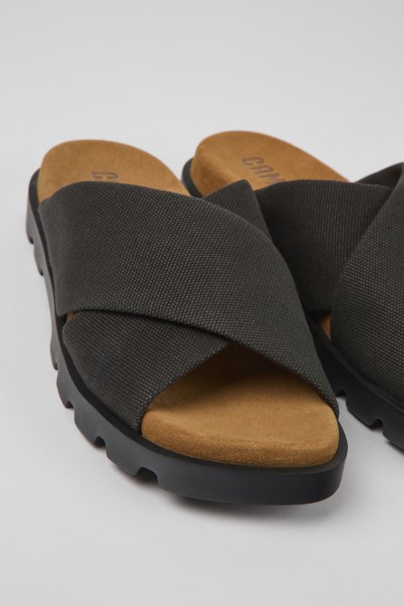 Camper Design Brutus Sandal Gray Recycled Cotton Sandals For Women