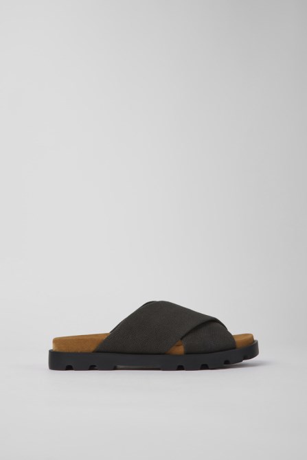 Camper Design Brutus Sandal Gray Recycled Cotton Sandals For Women