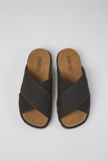 Camper Design Brutus Sandal Gray Recycled Cotton Sandals For Women