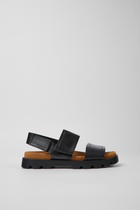 Exclusive Camper Brutus Sandal Black Leather Sandals For Women