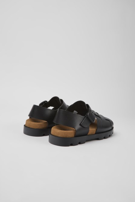Camper Design Brutus Sandal Black Leather Sandals For Women