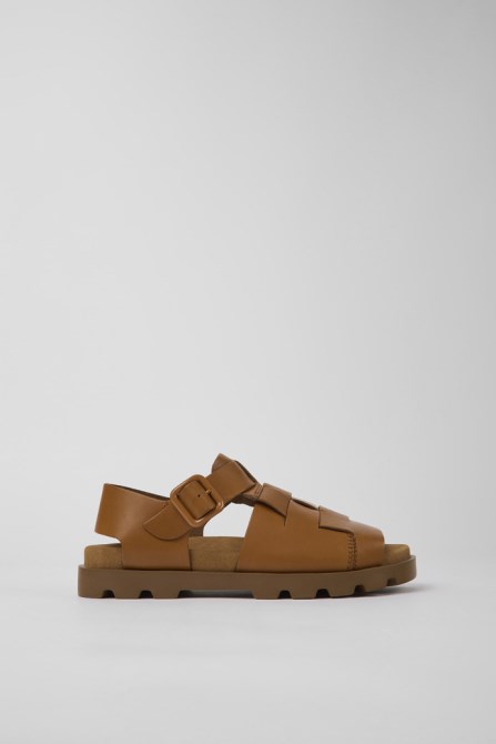 Brutus Sandal Brown Leather Sandals For Women Exclusive Camper