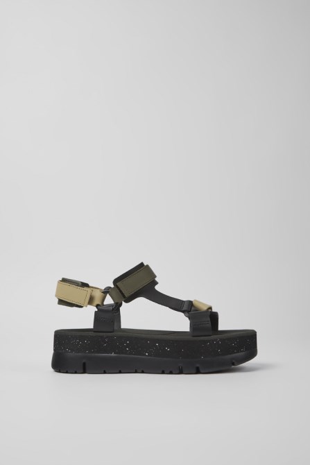 Design Oruga Up Multicolored Leather Sandals For Women Camper