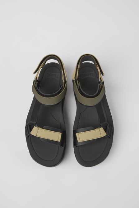 Design Oruga Up Multicolored Leather Sandals For Women Camper