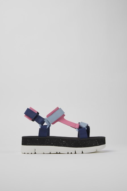 Oruga Up Multicolored Leather Sandals For Women Camper New Arrivals