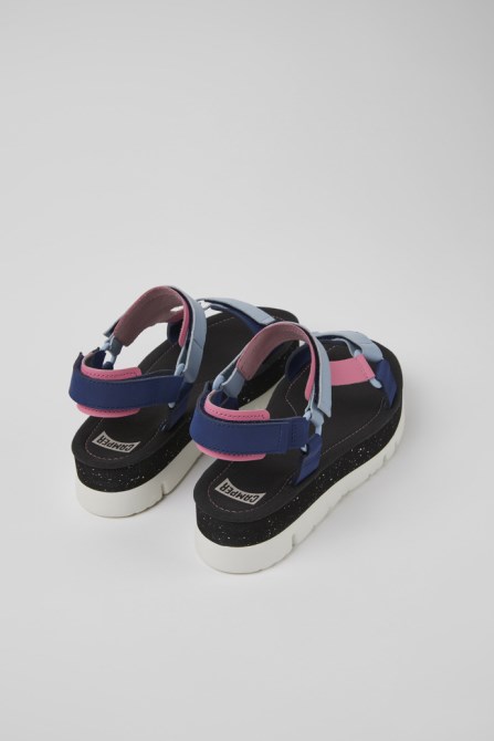 Oruga Up Multicolored Leather Sandals For Women Camper New Arrivals