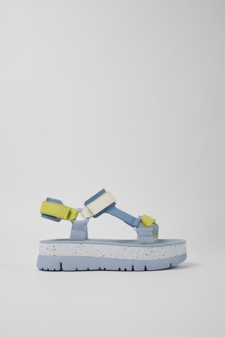 Camper Design Oruga Up Multicolored Leather Sandals For Women