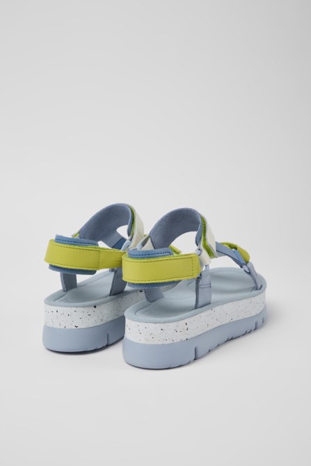 Camper Design Oruga Up Multicolored Leather Sandals For Women