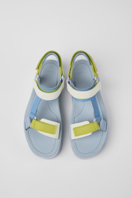 Camper Design Oruga Up Multicolored Leather Sandals For Women