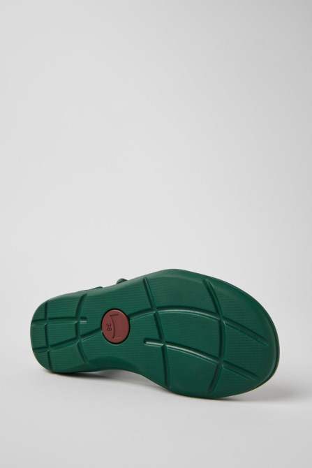Design Match Green Textile Sandals For Women Camper