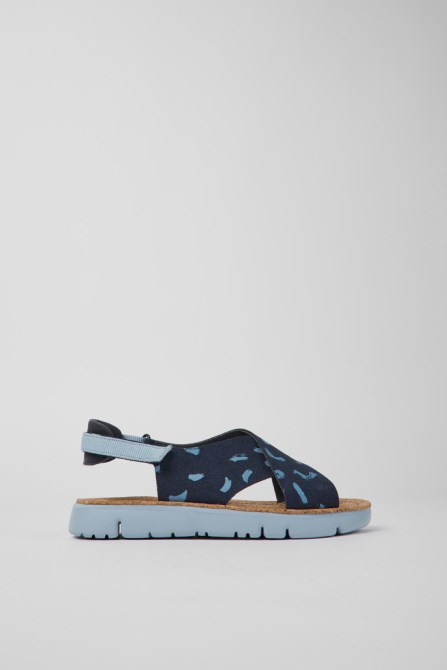 Design Oruga Multicolored Nubuck And Textile Sandals For Women Camper