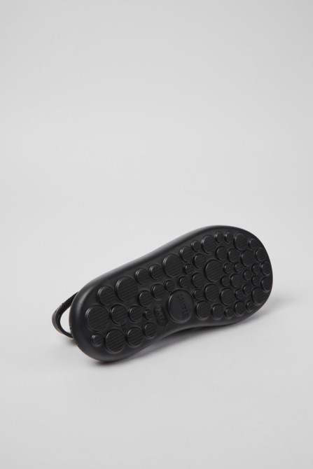 Design Pelotas Flota Black Leather Sandals For Women Camper
