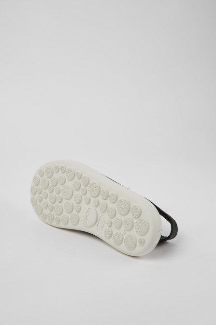 Camper Design Pelotas Flota Black And White Leather Sandals For Women