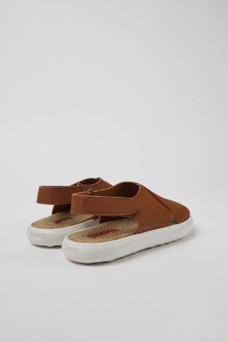 Exclusive Camper Pelotas Flota Brown And White Leather Sandals For Women