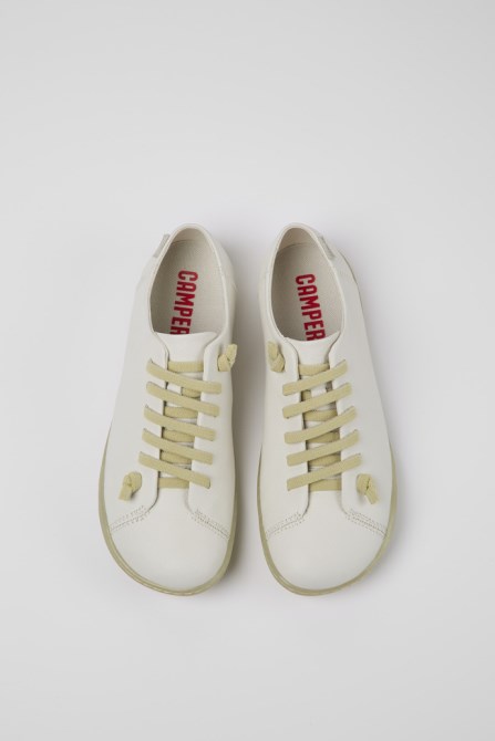 Peu White Leather Shoes For Women Exclusive Camper