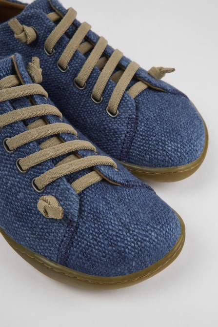 Design Peu Blue Textile Shoes For Women Camper