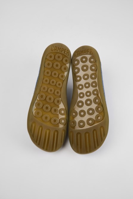 Design Peu Blue Textile Shoes For Women Camper